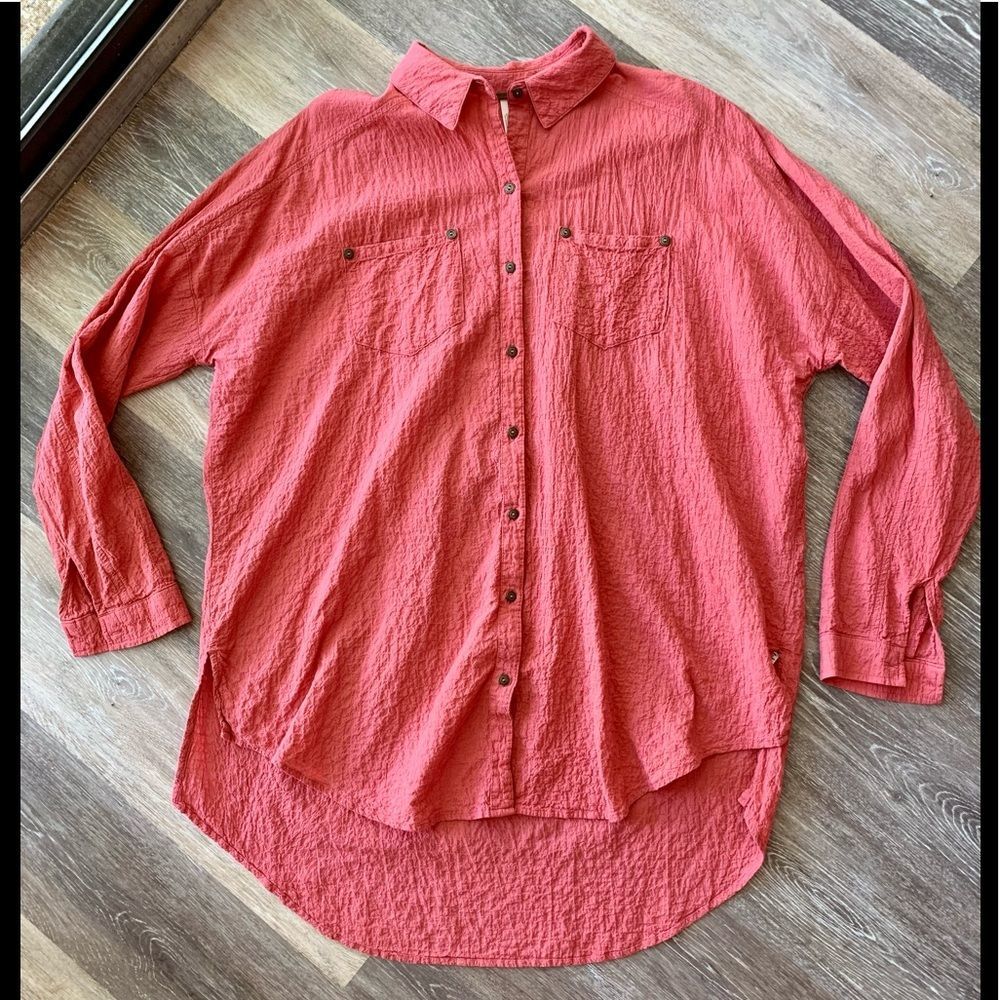 Free people oversized button up
